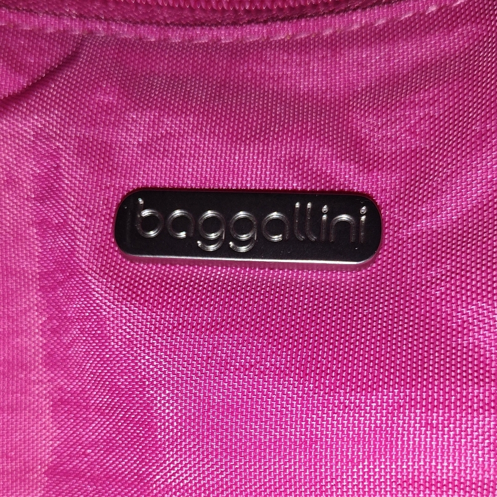 Baggalini Pink Large Classic Hobo Adjustable Shoulder Organizer Travel Bag Nwt - Picture 7 of 9